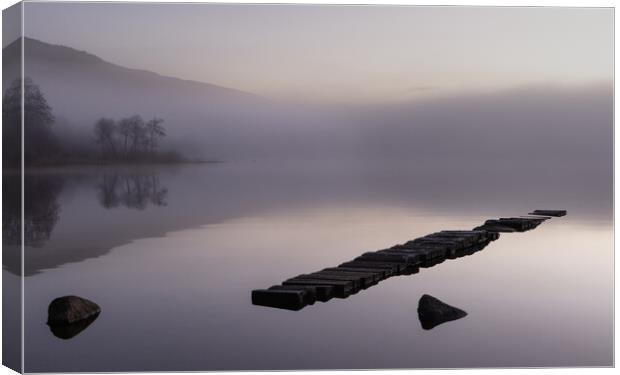 The Jetty in the Mist Canvas Print by Colin Kerr