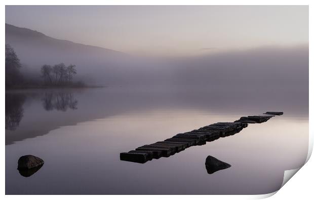The Jetty in the Mist Print by Colin Kerr