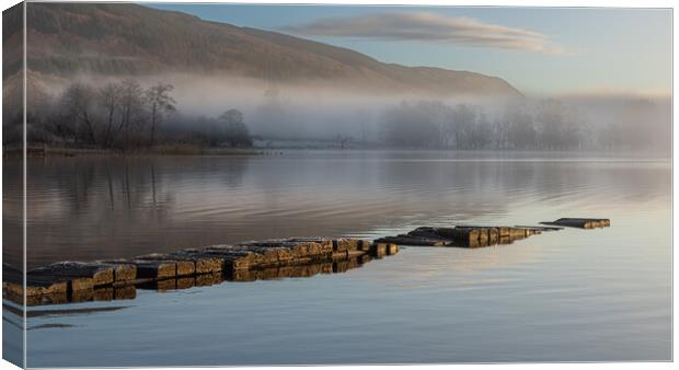The Jetty in the Mist Canvas Print by Colin Kerr