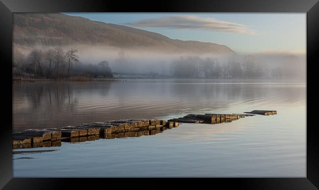 The Jetty in the Mist Framed Print by Colin Kerr