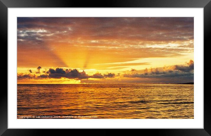 South Uist Sunset 2 Framed Mounted Print by Lee Osborne