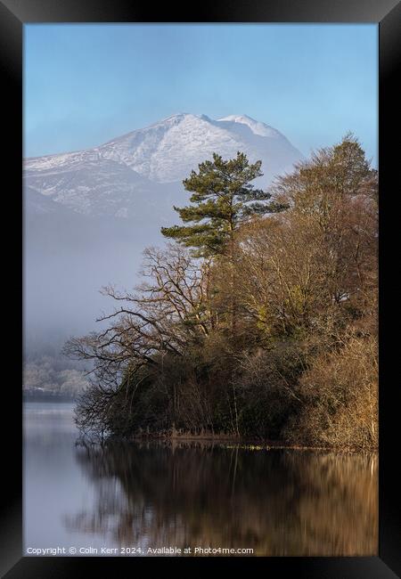 Tree tops and mountain tops Framed Print by Colin Kerr
