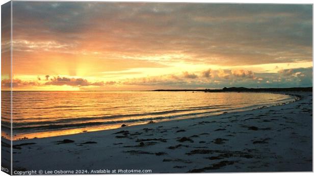 South Uist Sunset 3 Canvas Print by Lee Osborne