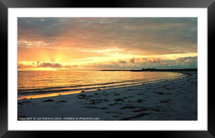 South Uist Sunset 3 Framed Mounted Print by Lee Osborne