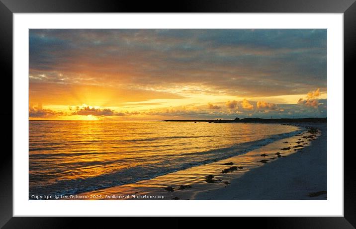 South Uist Sunset 4 Framed Mounted Print by Lee Osborne