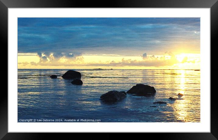 South Uist Sunset 5 Framed Mounted Print by Lee Osborne