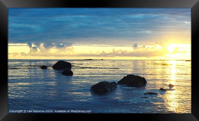 South Uist Sunset 5 Framed Print by Lee Osborne