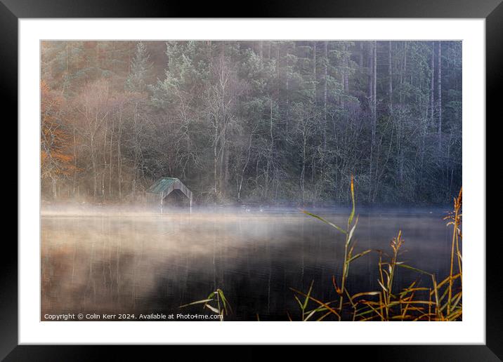 The Boathouse Framed Mounted Print by Colin Kerr