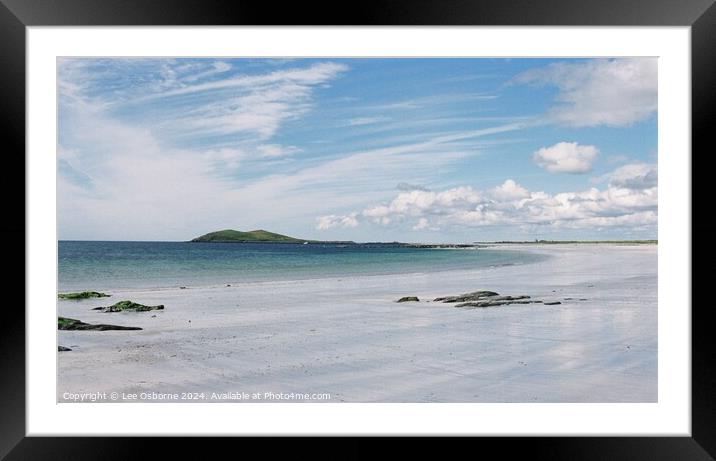 Silver Sands on South Uist 2 Framed Mounted Print by Lee Osborne