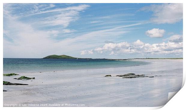 Silver Sands on South Uist 2 Print by Lee Osborne