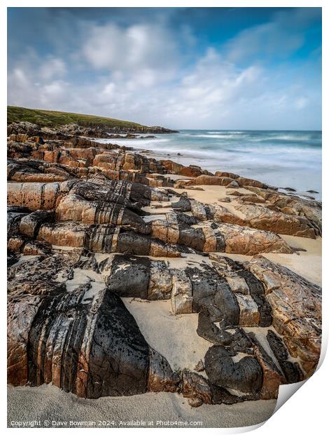 Hosta Beach Rocks Print by Dave Bowman