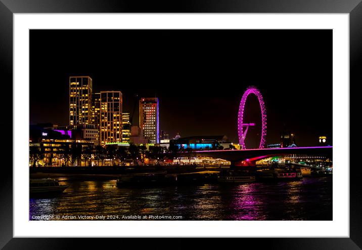 Reflections from the Southbank Centre, London  Framed Mounted Print by Adrian Victory-Daly