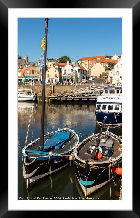 Traditional Herring Fishing Boats at Rest Framed Mounted Print by Ken Hunter