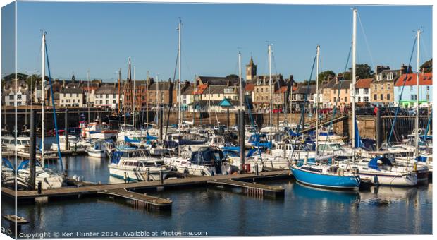 The Harbour Marina Anstruther Canvas Print by Ken Hunter