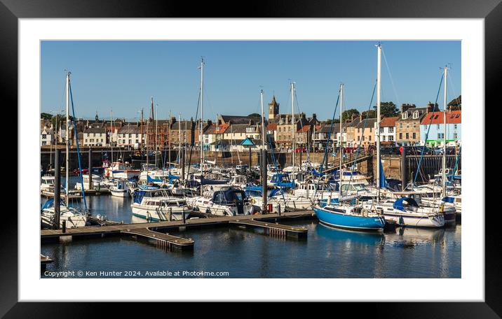 The Harbour Marina Anstruther Framed Mounted Print by Ken Hunter