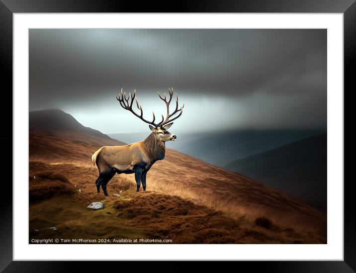 Majestic Stag Framed Mounted Print by Tom McPherson