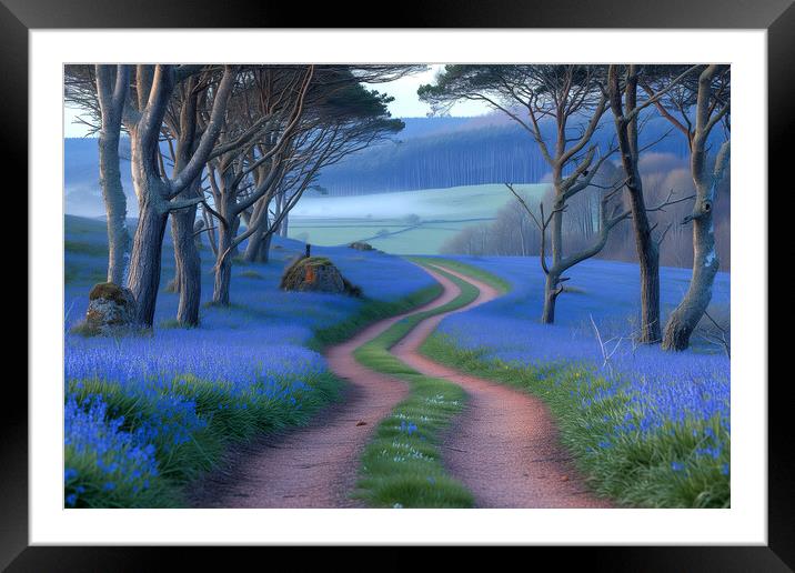 Bluebell Woods ~ Into the Mist Framed Mounted Print by T2 