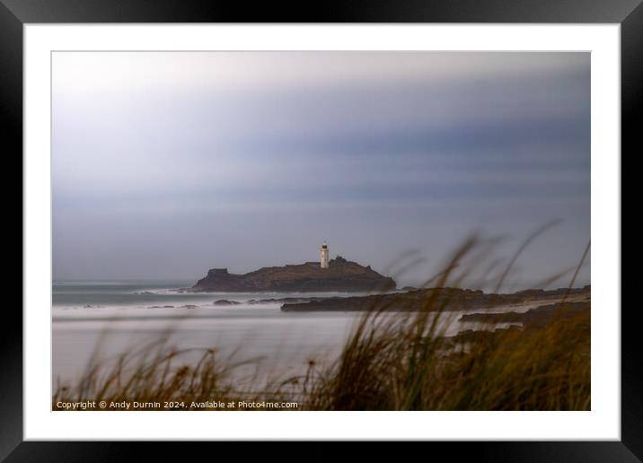 Godrevy Lighthouse Framed Mounted Print by Andy Durnin