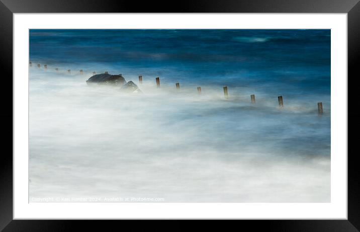 Defeat of the Sea Defence Framed Mounted Print by Ken Hunter