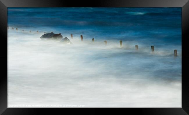 Defeat of the Sea Defence Framed Print by Ken Hunter