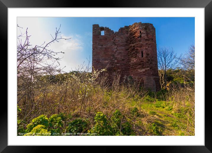 Proud Ruin of Castle MacDuff Framed Mounted Print by Ken Hunter