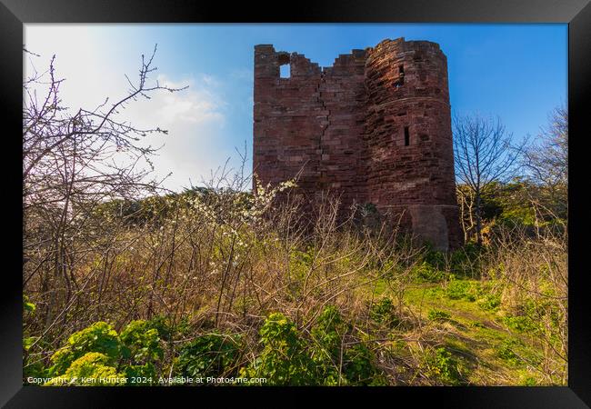 Proud Ruin of Castle MacDuff Framed Print by Ken Hunter