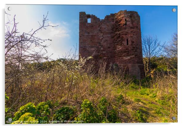 Proud Ruin of Castle MacDuff Acrylic by Ken Hunter