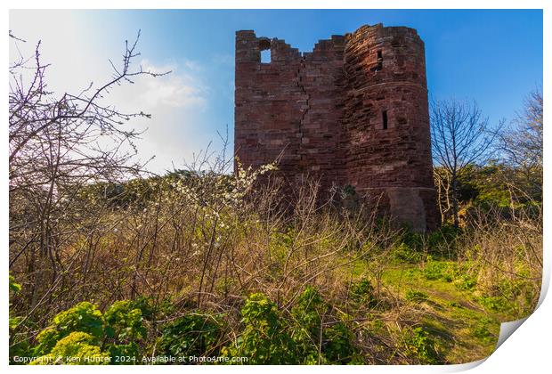 Proud Ruin of Castle MacDuff Print by Ken Hunter