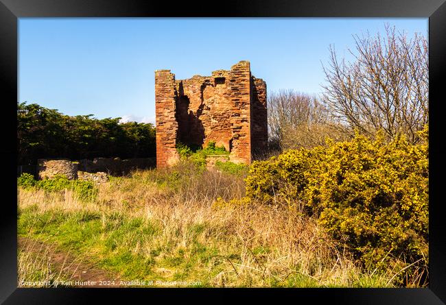 The Ruin of Castle MacDuff Framed Print by Ken Hunter