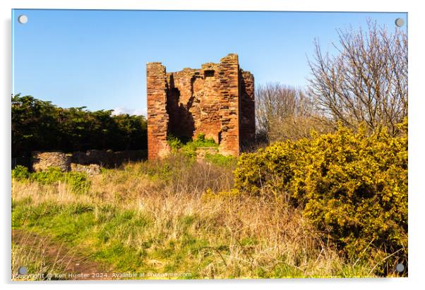 The Ruin of Castle MacDuff Acrylic by Ken Hunter