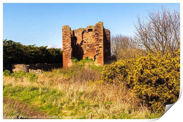 The Ruin of Castle MacDuff Print by Ken Hunter