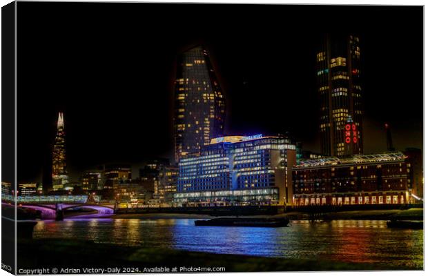 OXO Tower, Blackfriars, London Canvas Print by Adrian Victory-Daly