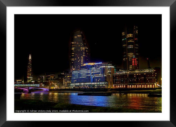 OXO Tower, Blackfriars, London Framed Mounted Print by Adrian Victory-Daly