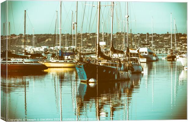 Nautical Morning Reflections Canvas Print by Joseph S Giacalone