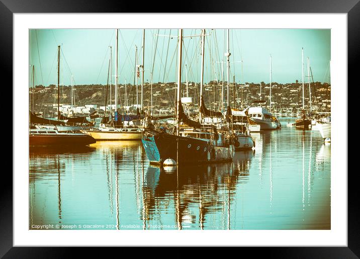 Nautical Morning Reflections Framed Mounted Print by Joseph S Giacalone