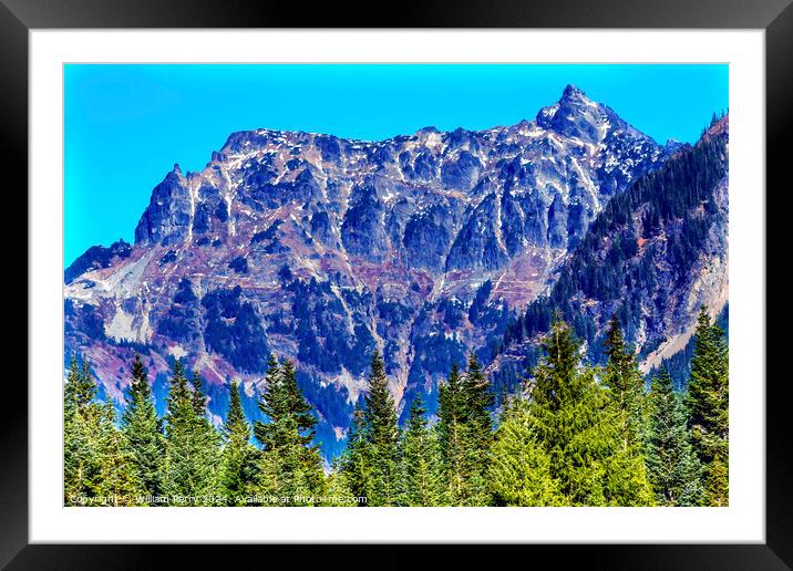 Mount Chikamin Peak Autumn Fall Snoqualme Pass Washington Framed Mounted Print by William Perry
