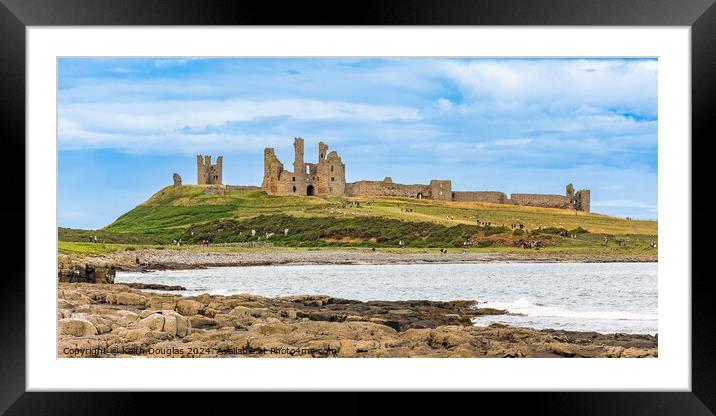 Dunstanburgh Castle Framed Mounted Print by Keith Douglas