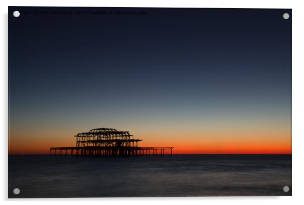 Brighton Old West Pier Acrylic by Pete Hemington