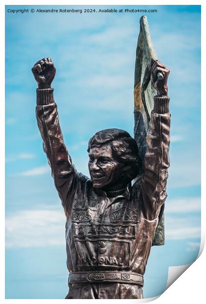 Statue of Ayrton Senna Print by Alexandre Rotenberg