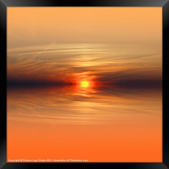 Sunkissed Horizon Framed Print by Sharon Lisa Clarke