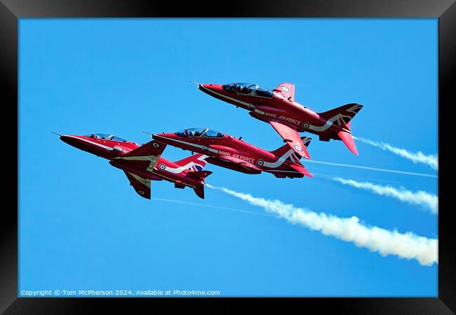 Red Arrows in the Blue Framed Print by Tom McPherson