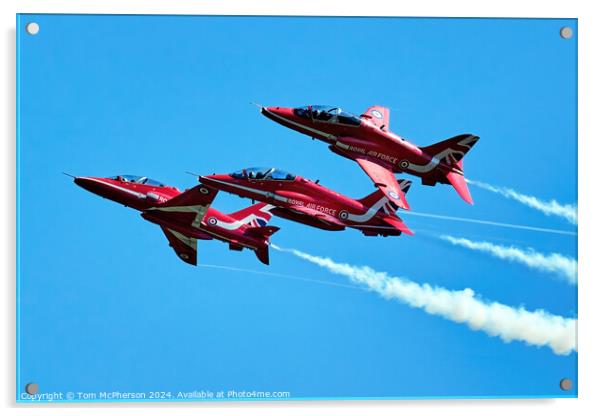 Red Arrows in the Blue Acrylic by Tom McPherson
