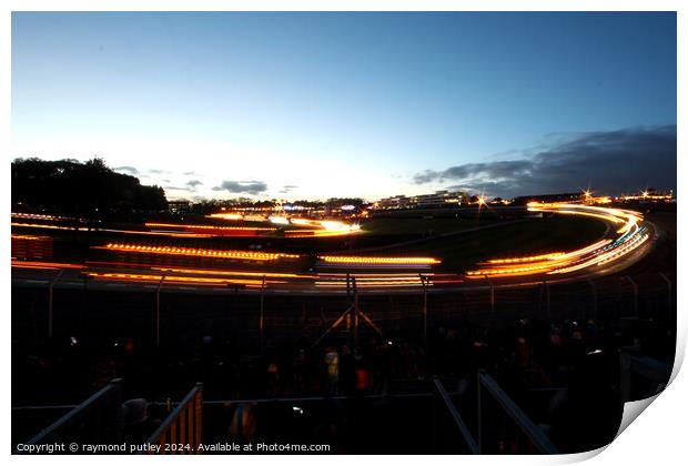Vehicle Light Trails Print by Ray Putley