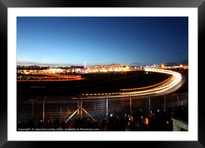 Vehicle Light Trails Framed Mounted Print by Ray Putley