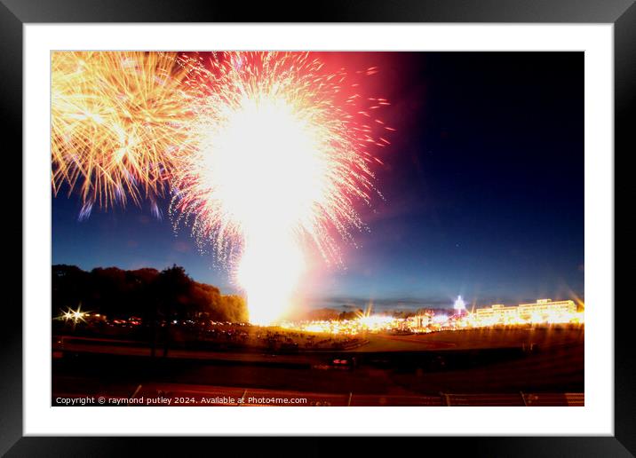 Fireworks Framed Mounted Print by Ray Putley