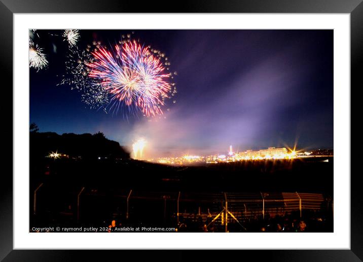 Fireworks Framed Mounted Print by Ray Putley