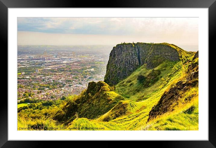 Cavehill and Belfast City Framed Mounted Print by ANDY MORROW