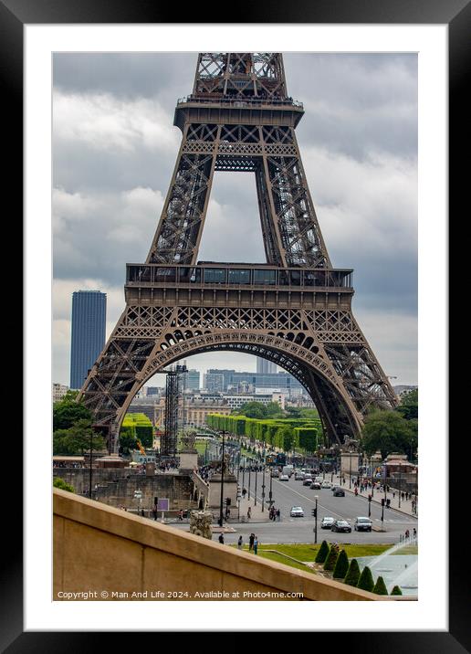 Eiffel Tower Framed Mounted Print by Man And Life