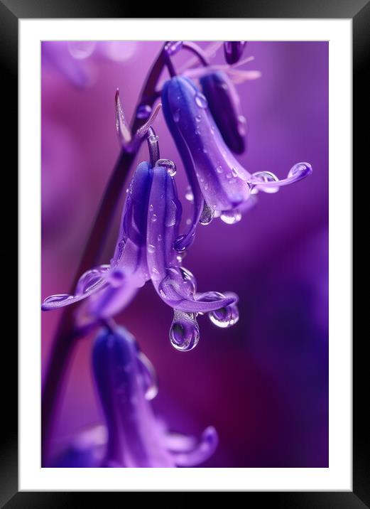  Bluebells ~ Morning Dew Framed Mounted Print by T2 