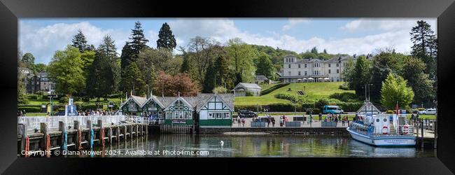 The Pier at Bowness on Windermere Framed Print by Diana Mower
